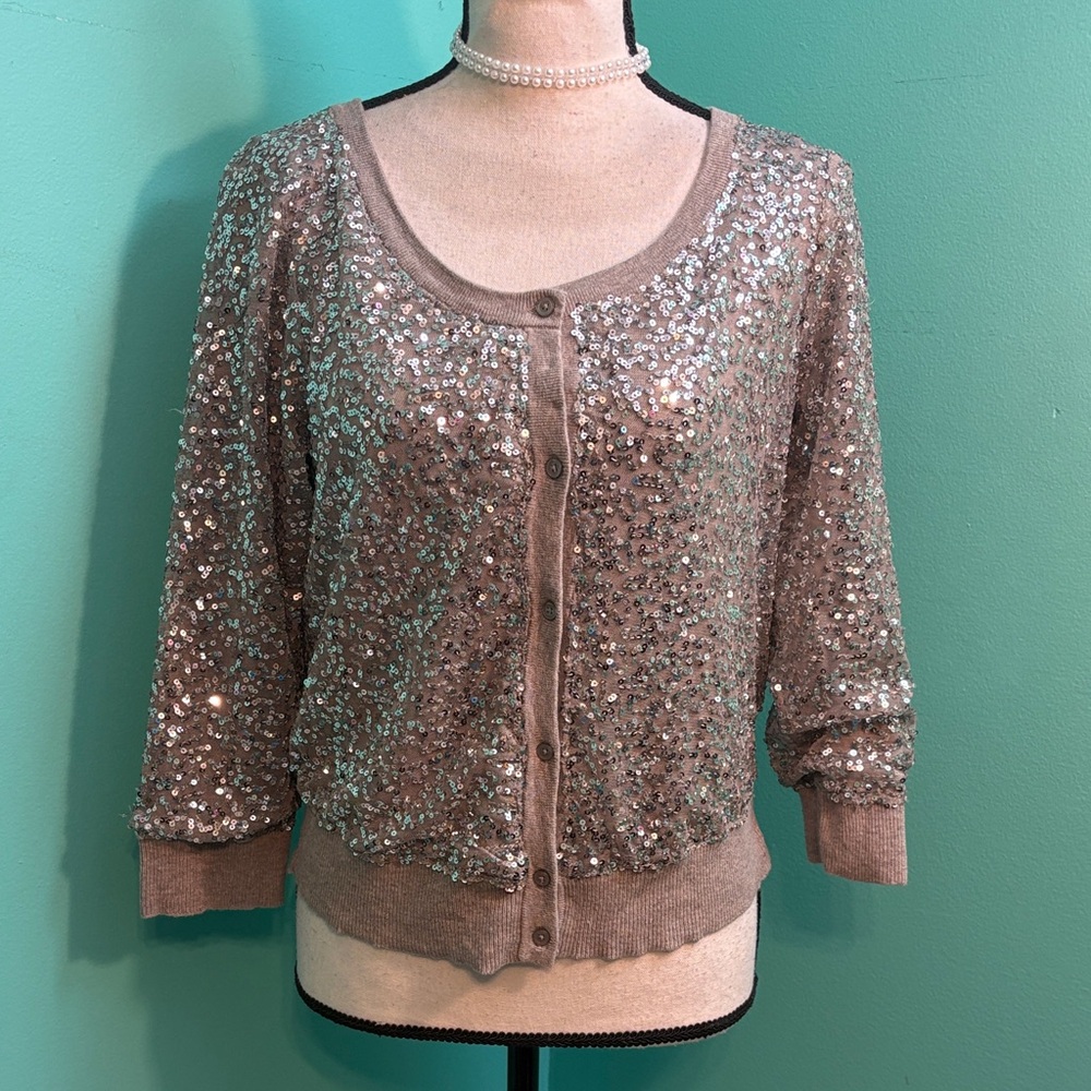 American Eagle Outfitters Shimmering Sequin Cardigan